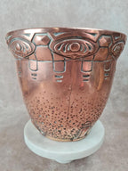 Cache - pot ancien Art Nouveau Gustave De Bruyn Fives - lille 🪴 cuivre galvanoplastie
