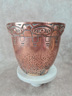 Cache - pot ancien Art Nouveau Gustave De Bruyn Fives - lille 🪴 cuivre galvanoplastie