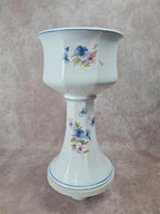 Cache - pot sur pied en porcelaine fleurie 🌿 Vintage années 70