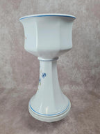 Cache - pot sur pied en porcelaine fleurie 🌿 Vintage années 70