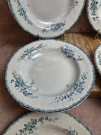 Lot de 6 assiettes creuses Terre de Fer Hippolyte Boulenger Choisy-le-roi modèle Rochambeau