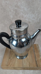 Cafetière vintage en métal nickelé chromé Ets Baumlin Alsachrome