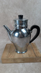 Cafetière vintage en métal nickelé chromé Ets Baumlin Alsachrome