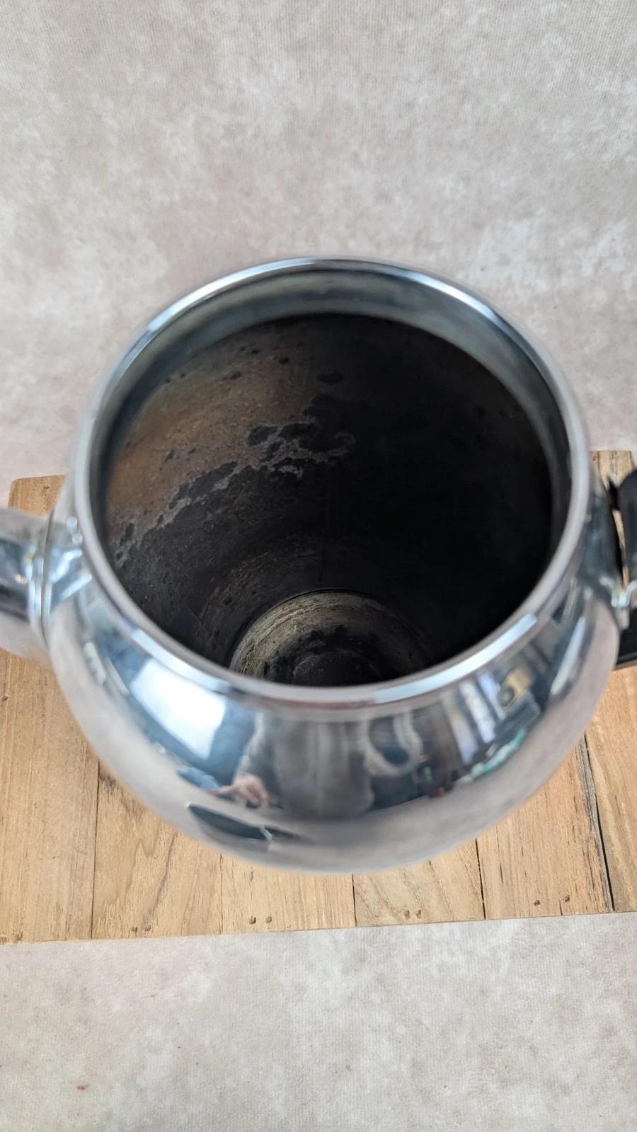 Cafetière vintage en métal nickelé chromé Ets Baumlin Alsachrome