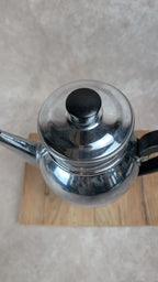 Cafetière vintage en métal nickelé chromé Ets Baumlin Alsachrome