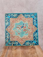 Carreau ancien Longwy décor oriental 🌿 faïence émaillée