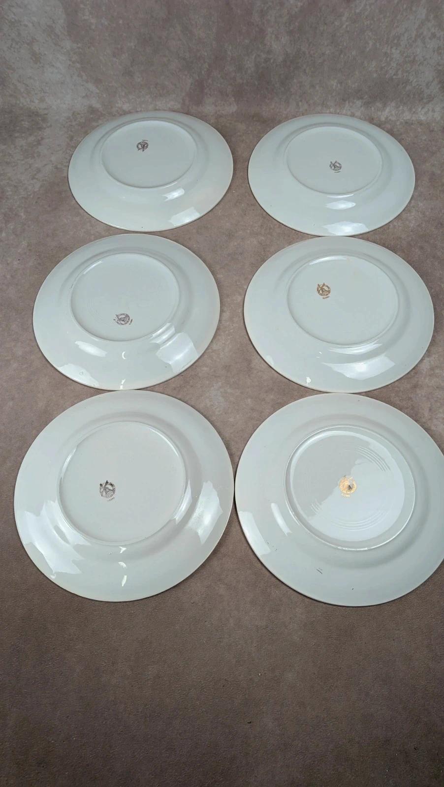 Lot de 6 assiettes plates Trieste – Moulin des Loups