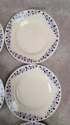 Lot 8 assiettes à dessert Longchamp Terre de Fer modèle Cannes