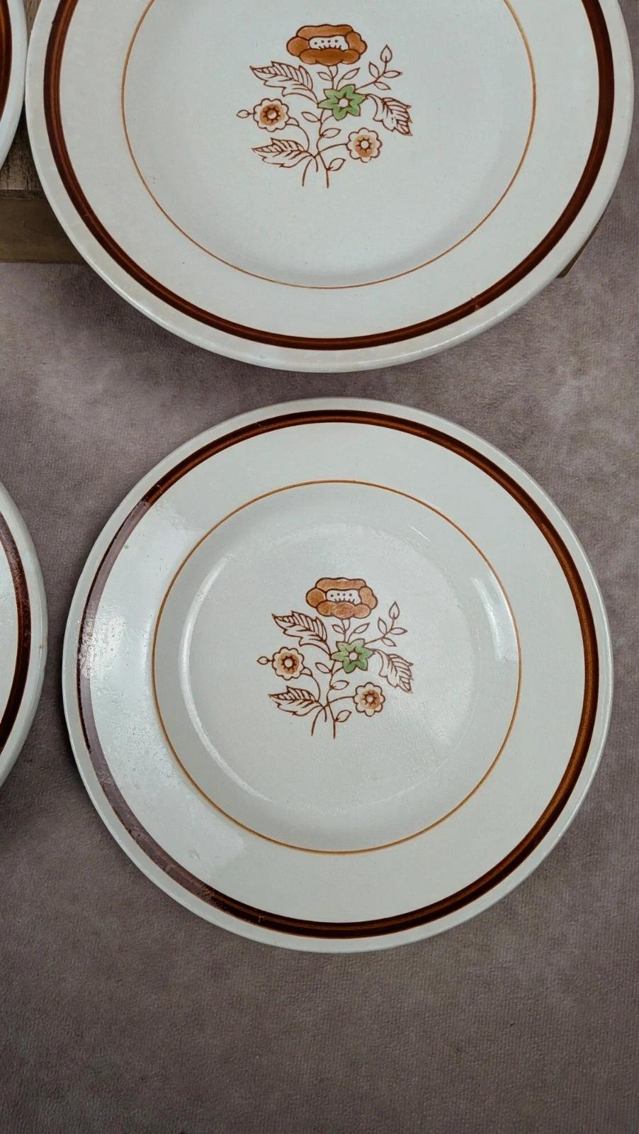 Lot de 6 assiettes + plat Gien modèle Germigny