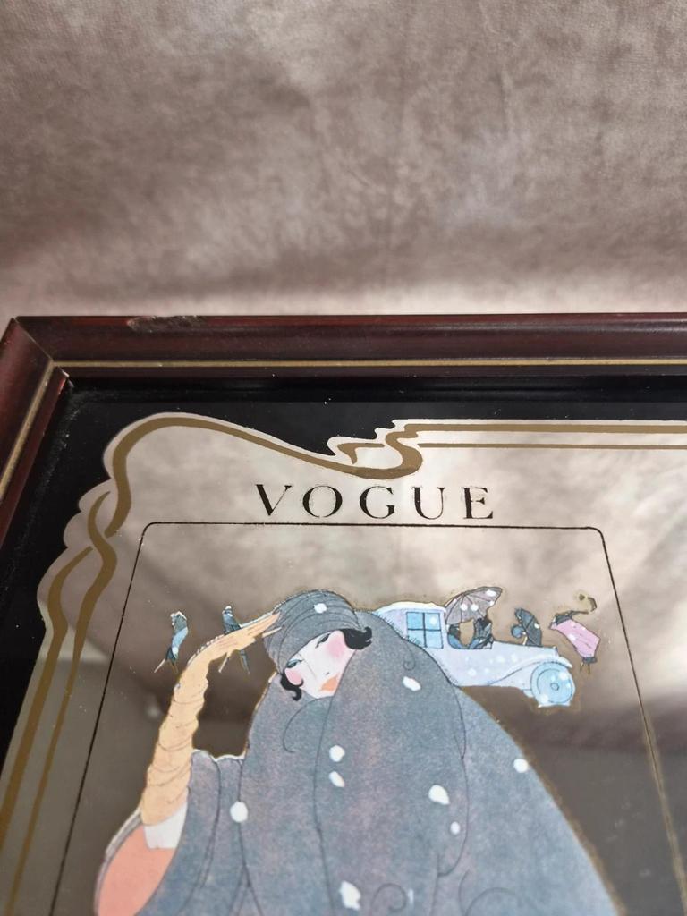 Miroir vintage Vogue style Art déco – décor femme élégante