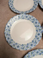 Lot de 5 assiettes à dessert Luminarc – décor floral bleu