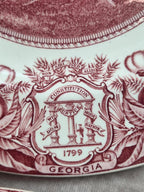 Lot 4 Assiettes Wedgwood Georgia Historical Plates Mulberry Angleterre Vintage