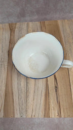 Tasse ancienne Sarreguemines bleu & blanc – Faïence française
