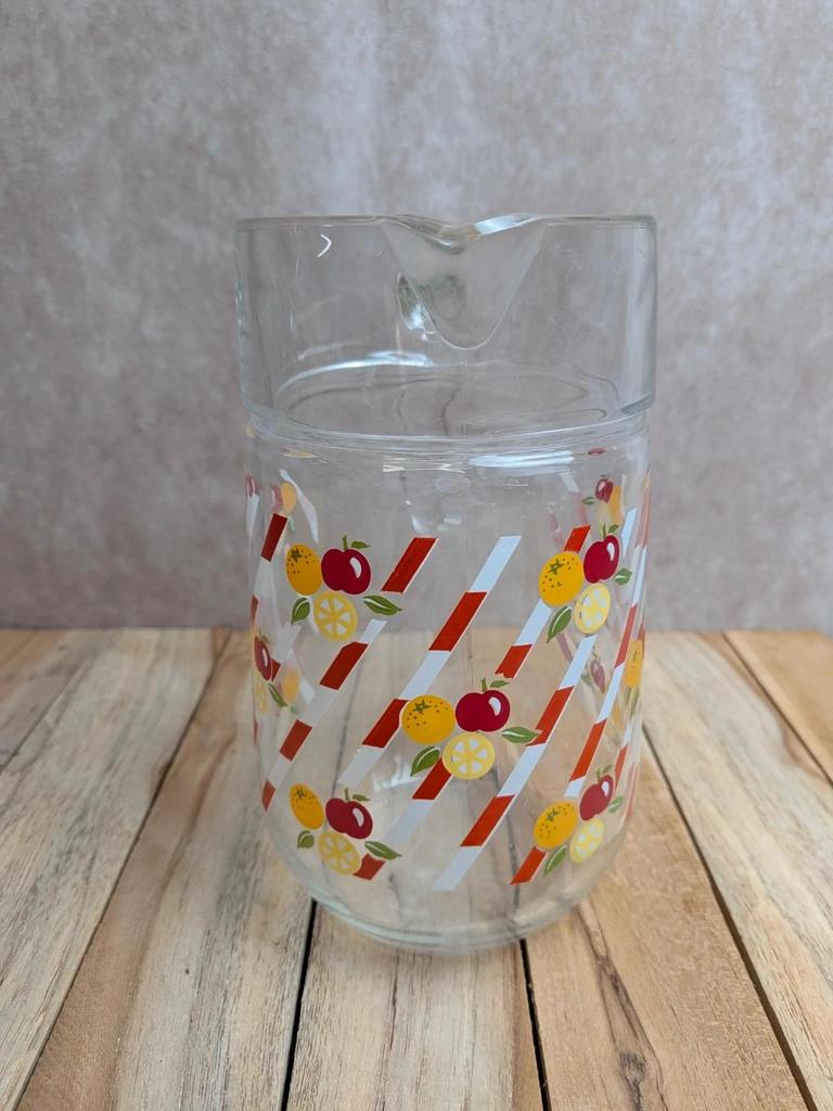 Pichet à citronnade vintage en verre – Fabriqué en France