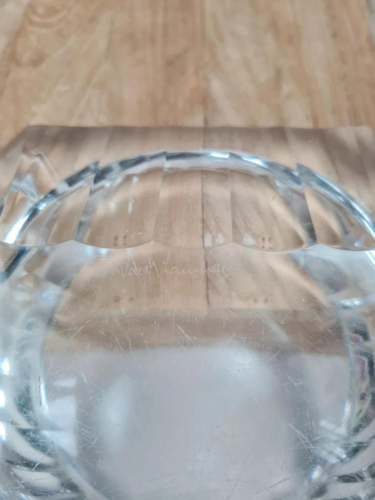 Cendrier en cristal signé Val Saint Lambert 💎 Vintage 1960