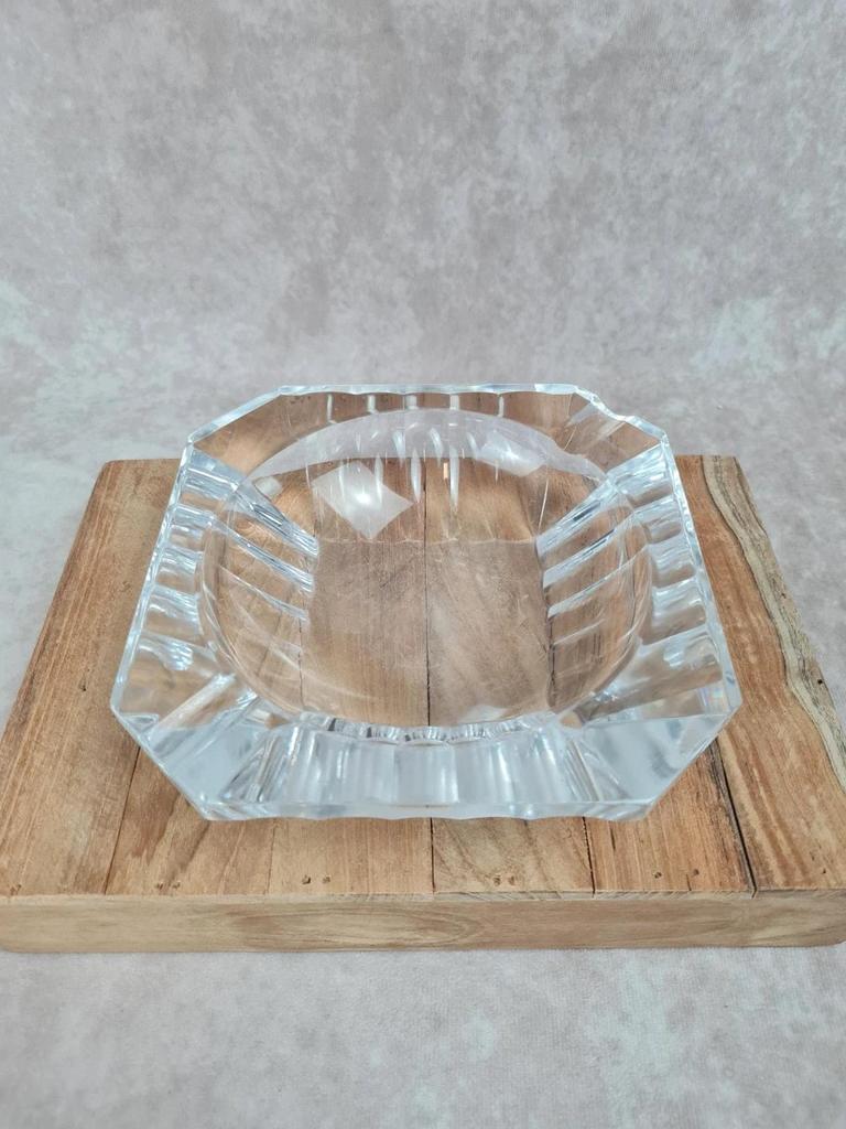 Cendrier en cristal signé Val Saint Lambert 💎 Vintage 1960