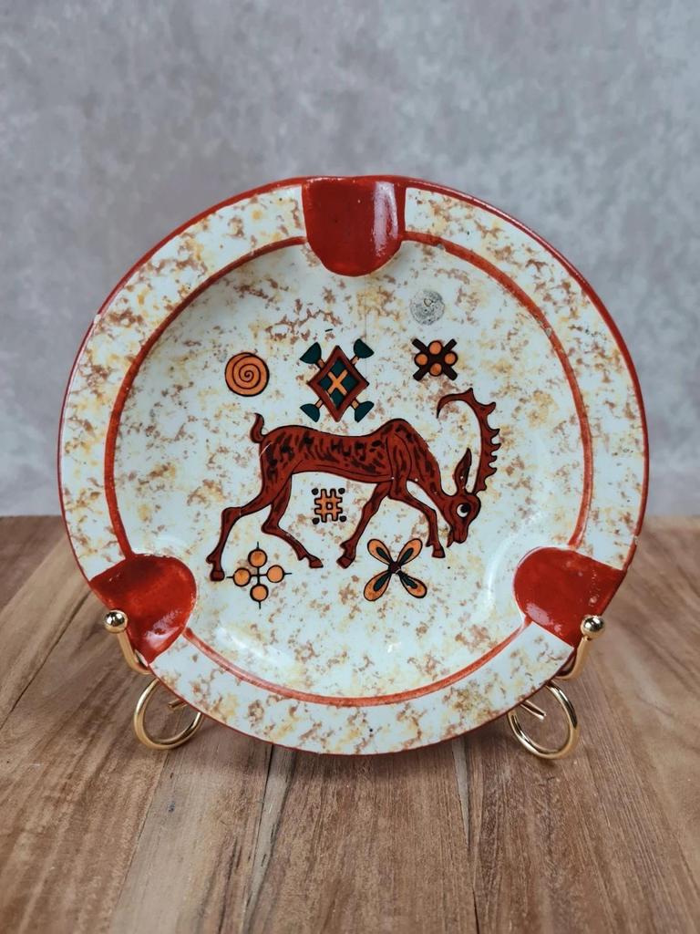 Cendrier vintage en céramique – Neofitoy Keramik, Fauraki Rodos