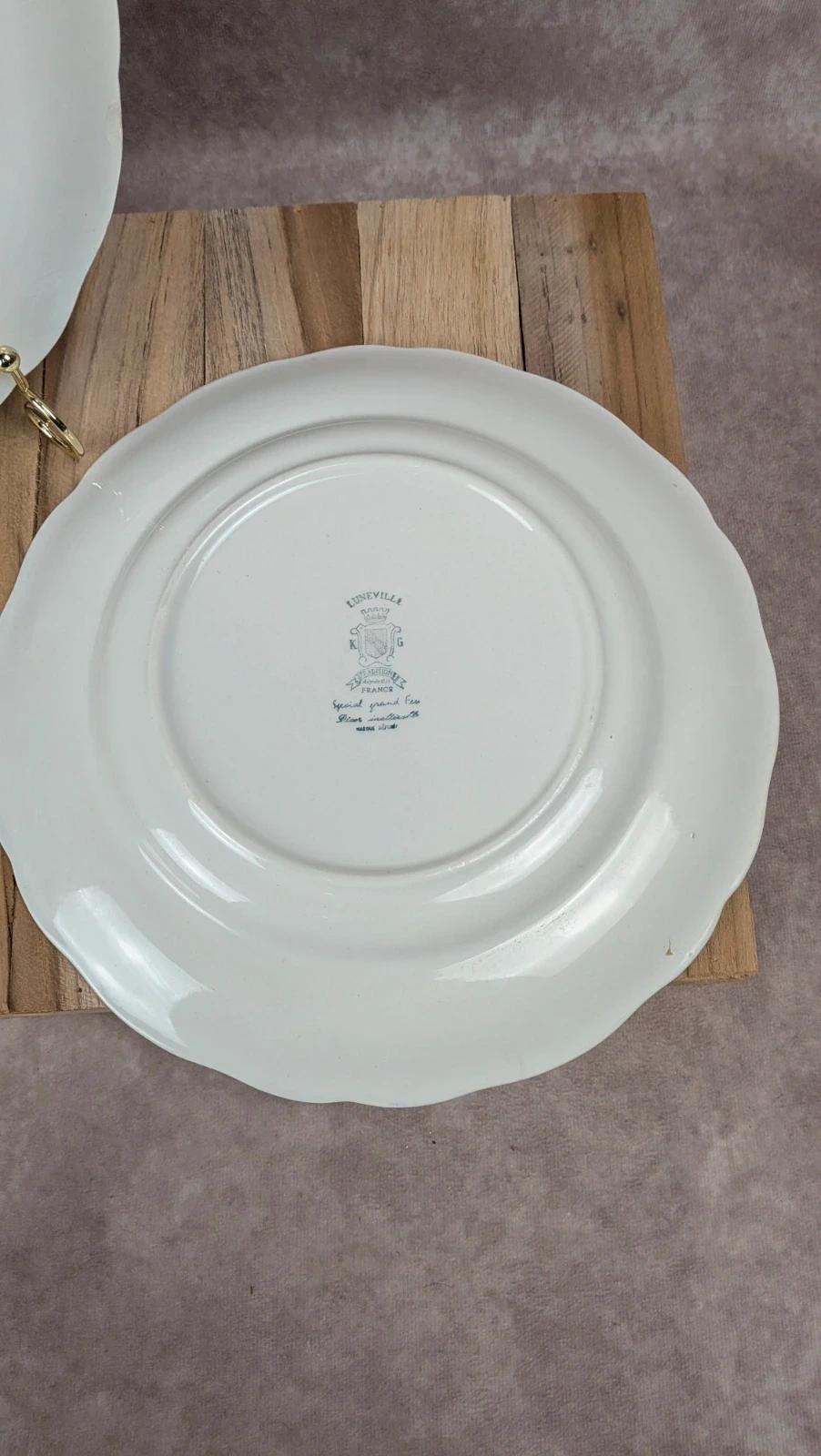 Lot de 2 assiettes plates Lunéville – modèle The Cottage