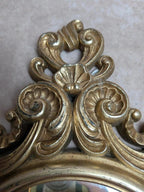 Miroir mural vintage style baroque rocaille doré