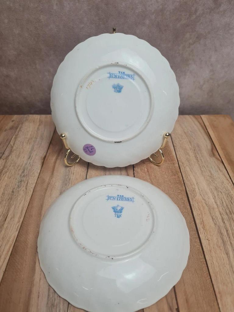 Lot de 2 coupelles anglaises T&k 🇬🇧 décor bleu – Registered Number 178785