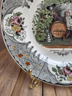 Assiette parlante polychrome Creil et Montereau – Lebeuf Milliet & Cie – Xixe