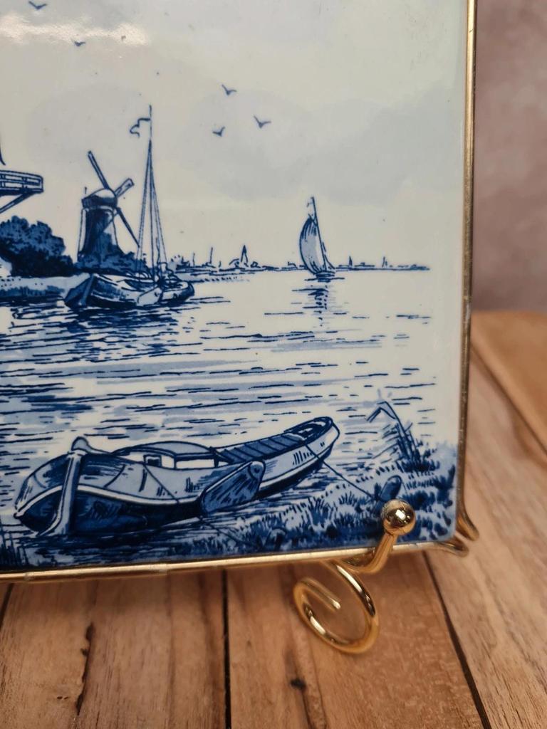 Dessous de plat Delft Blue décor moulin hollandais 🇳🇱