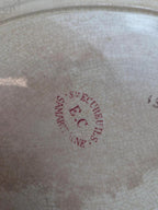 Plat ovale ancien Terre de Fer Jules Vieillard Bordeaux – Modèle Écureuils – Samaritaine