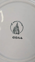 Charmant lot de 5 assiettes plates anciennes L’amandinoise – modèle Auvergne