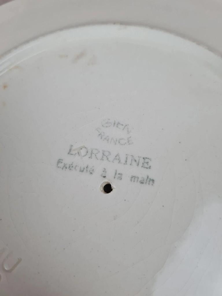 Charmante saucière ancienne avec son plat – Faïence de Gien 🇫🇷