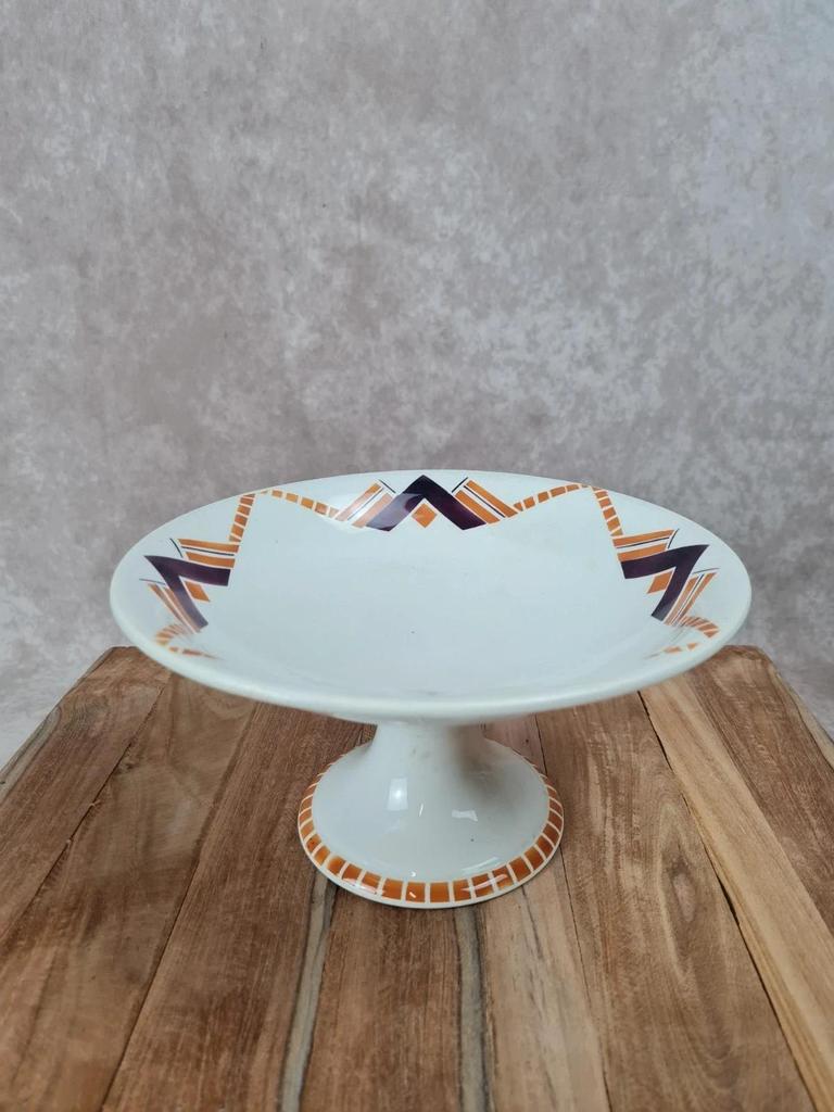 Compotier haut Art déco, Moulin des Loups & Hamage, modèle “littoral”