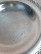 🩶 Compotier vintage en métal argenté à frise ciselée 🩶