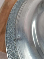 🩶 Compotier vintage en métal argenté à frise ciselée 🩶