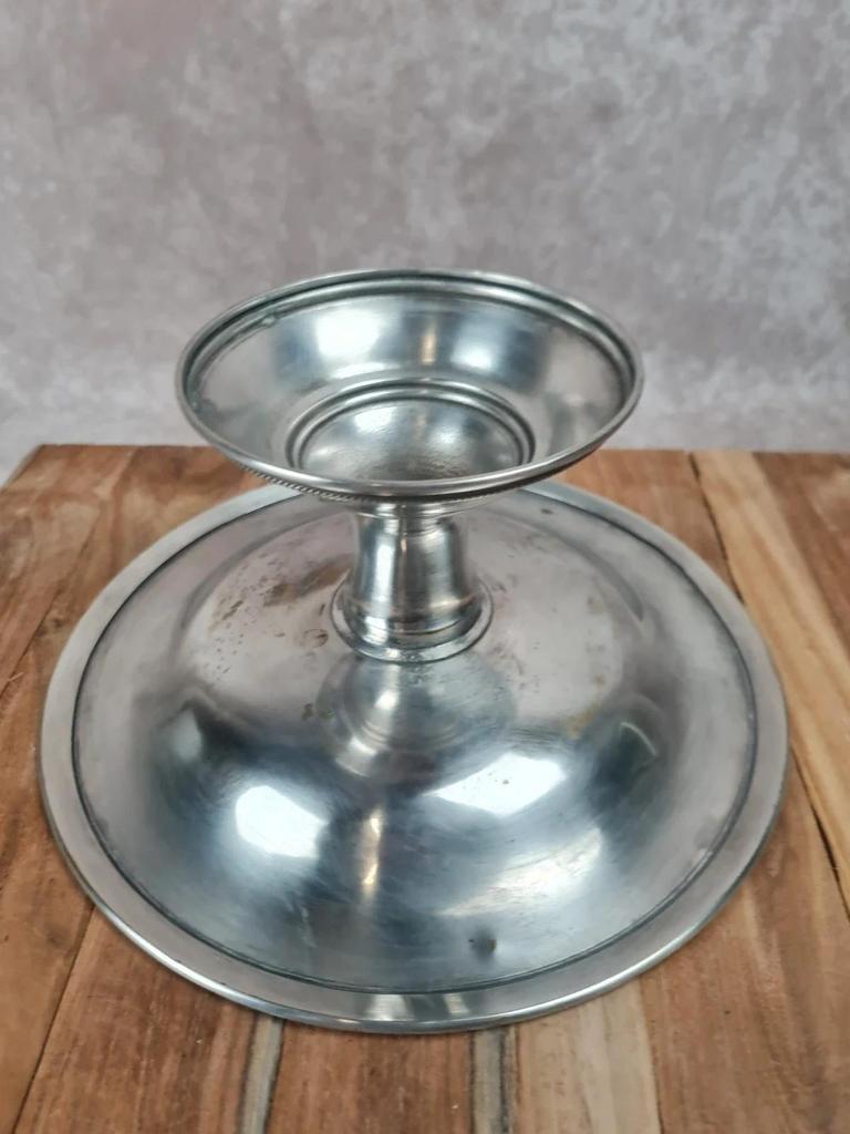 🩶 Compotier vintage en métal argenté à frise ciselée 🩶
