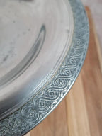 🩶 Compotier vintage en métal argenté à frise ciselée 🩶