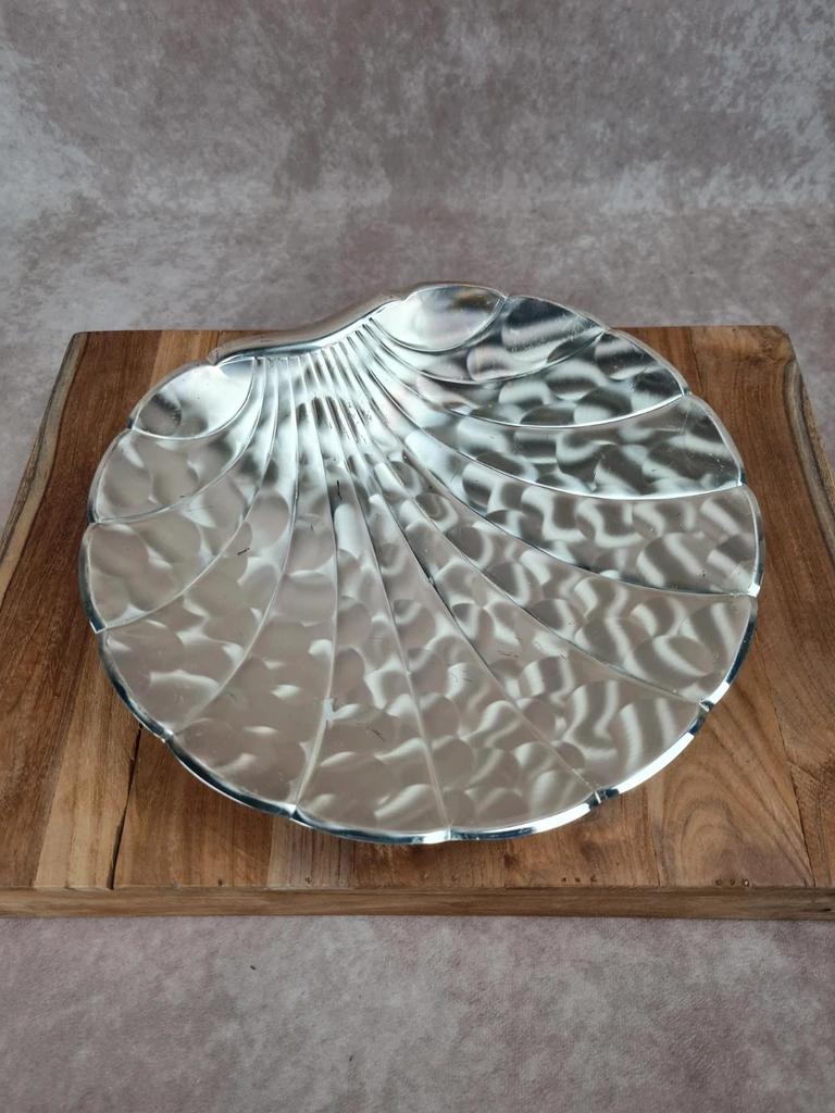 Coquille décorative design allemand Bmf – métal argenté années 60