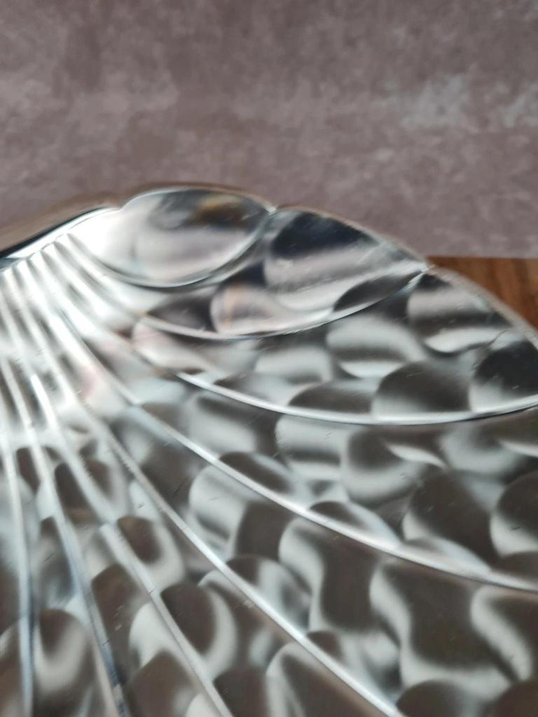 Coquille décorative design allemand Bmf – métal argenté années 60