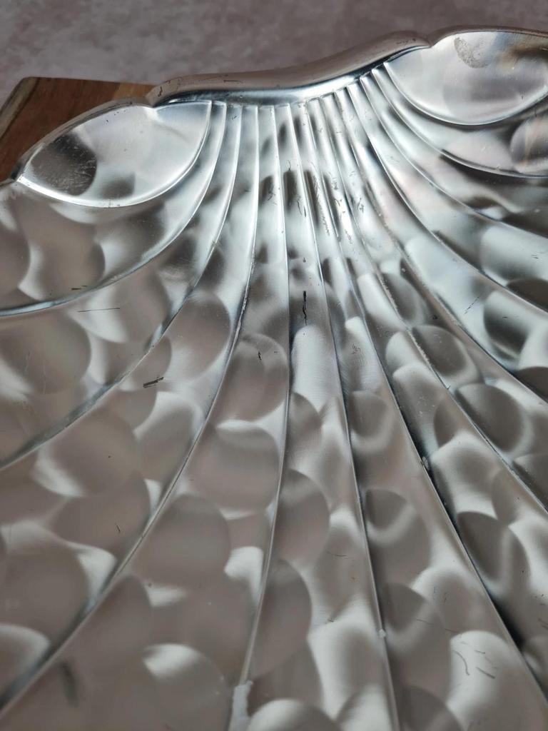 Coquille décorative design allemand Bmf – métal argenté années 60