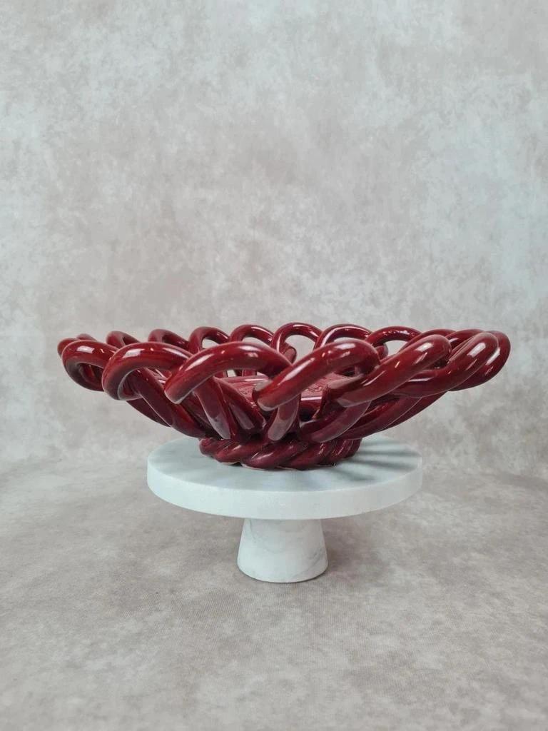 Coupe à fruits vintage en céramique signée Vallauris A.m. années 50/60