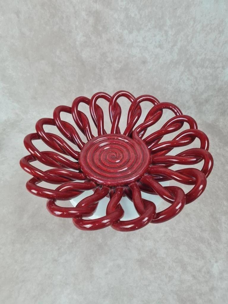 Coupe à fruits vintage en céramique signée Vallauris A.m. années 50/60