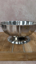 Coupe ancienne en métal argenté à anses – style baroque chic
