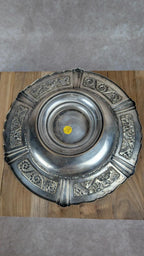 Coupe / plat sur pied Art Déco en métal argenté – 1930