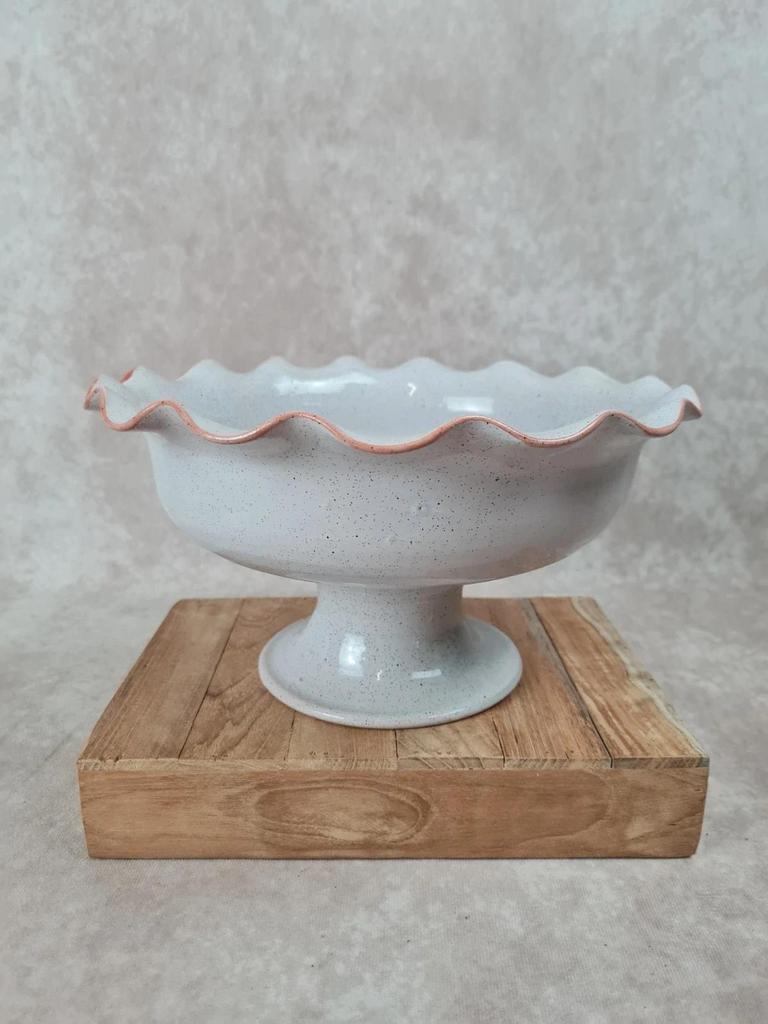 🍑 Coupe sur pied Vallauris vintage à fleurs 🍑