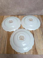 Lot de 3 soucoupes anciennes Staffordshire Coaching Days Ridgway