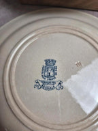 Lot de 6 assiettes plates anciennes Gien – Terre de Fer – modèle Bengale
