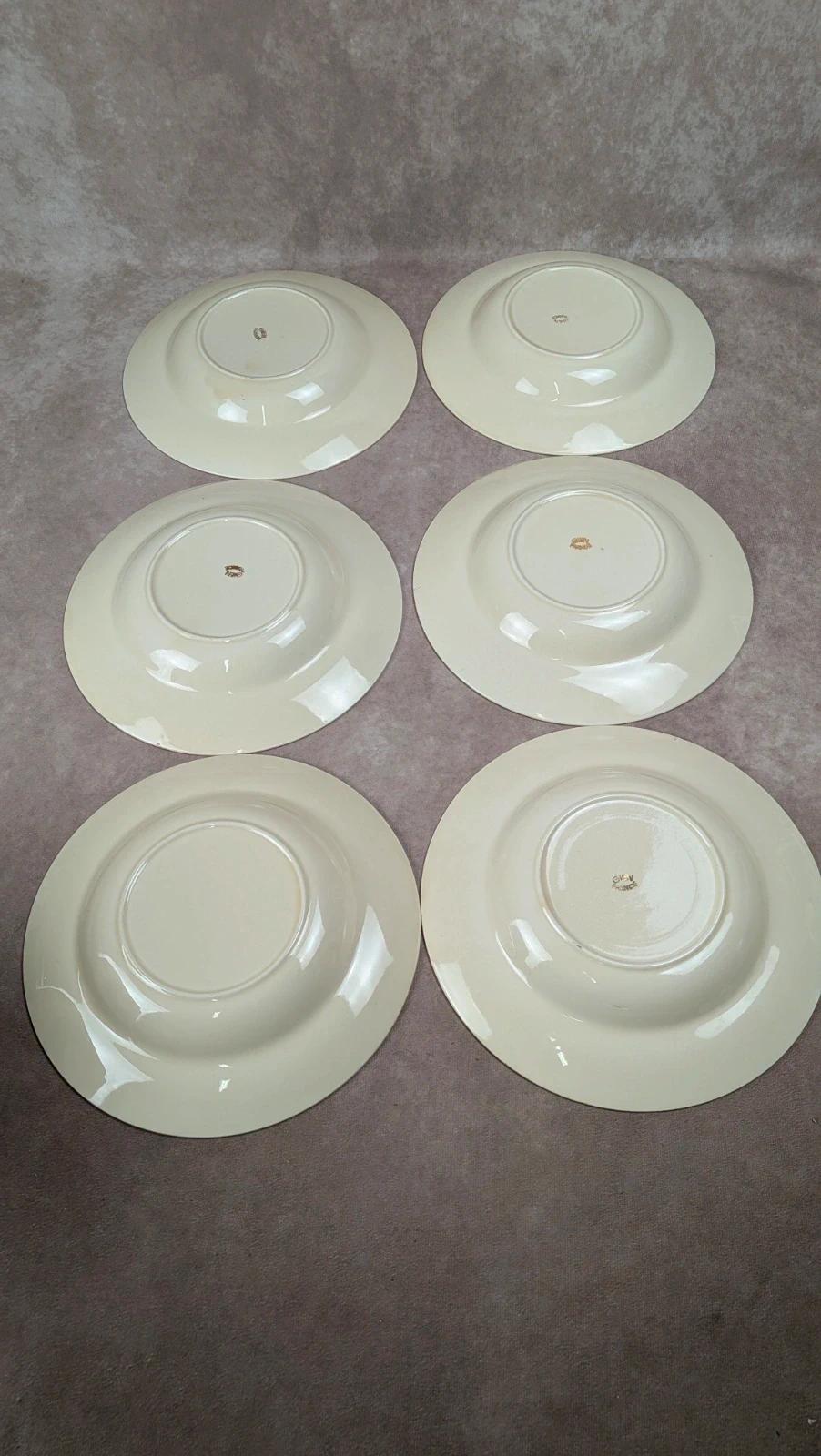 Lot de 6 assiettes creuses Gien