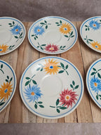 Lot de 6 coupelles à café Hbc “rustique” fleurs colorées 🌼