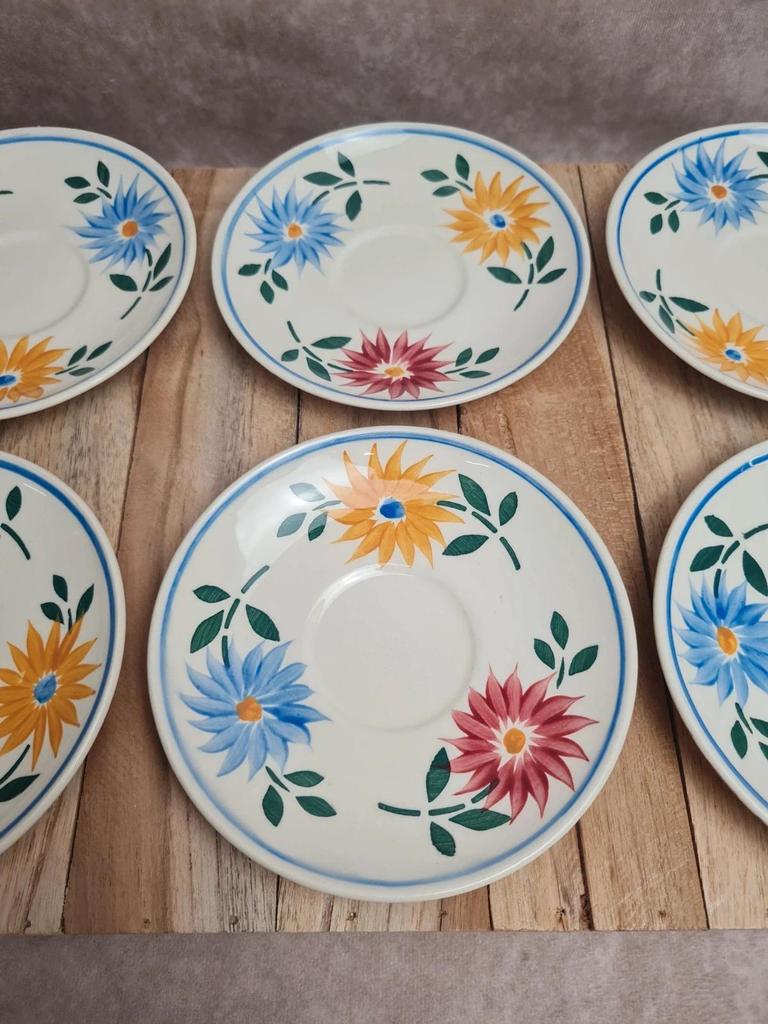 Lot de 6 coupelles à café Hbc “rustique” fleurs colorées 🌼