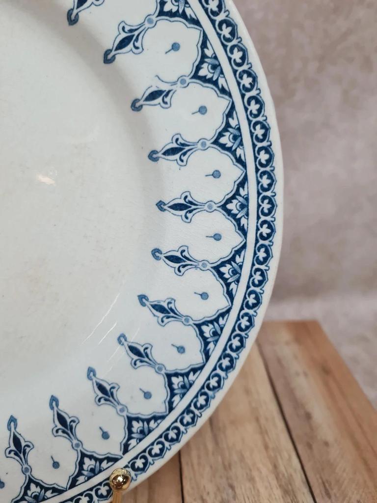 Assiette terre de fer Gien modèle Ispahan décor oriental ancien 💙