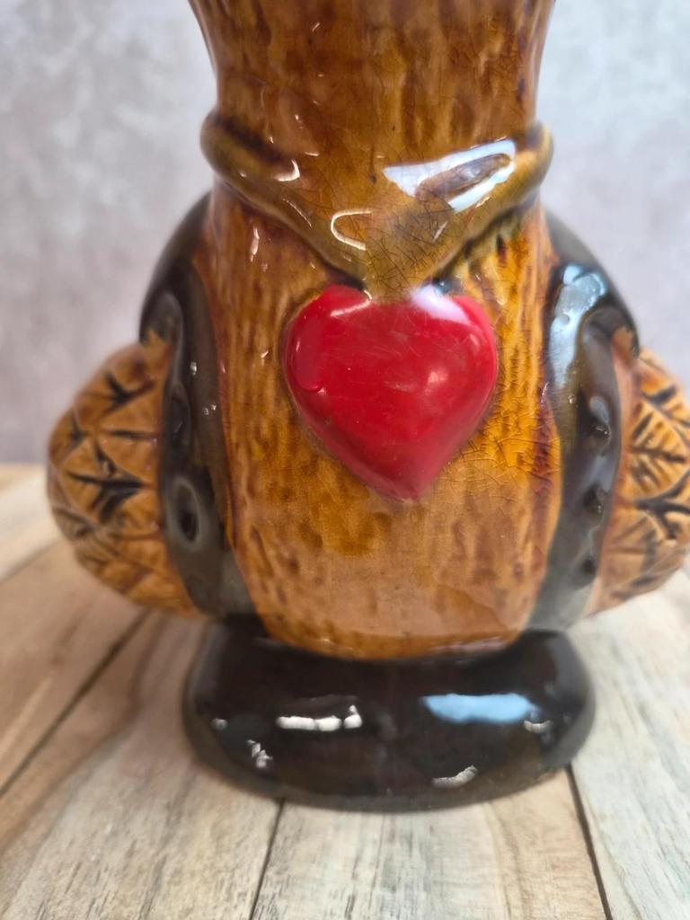 Pichet canard vintage en céramique émaillée