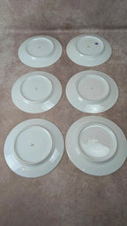 Lot de 6 assiettes à dessert anciennes porcelaine française liseré doré